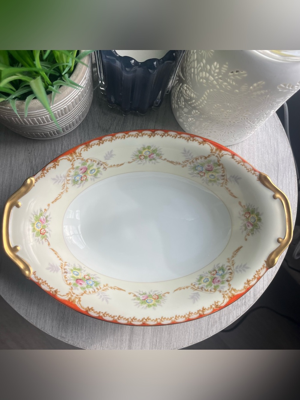 Vintage Royal Chester Ogden 11” Oval Vegetable Serving Bowl Japan